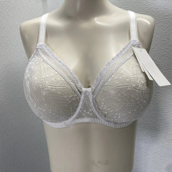 Simone Perele Women's Comète Moulded Unlined Underwire Bra White Size 36D - Picture 1 of 9